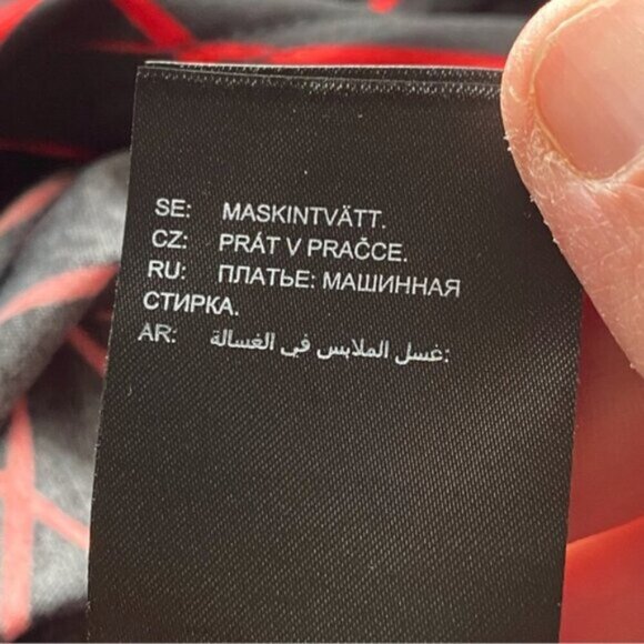 Ulla Popken Tunic Women's Size 36/38 Black Geometric Pockets Stretch Round Neck - Picture 10 of 14